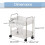 Chariot utilitaire roulant avec roues et paniers suspendus 1