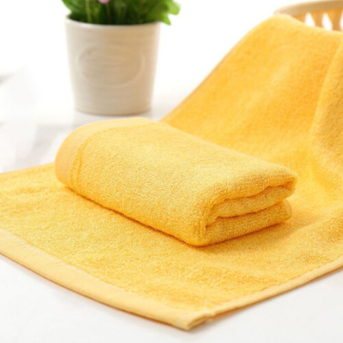 Serviette à mains en microfibre de bambou 30 x 60 cm jaune
