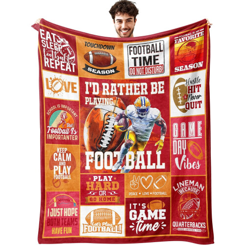 Fußballdecke mit Teammotiv, 152 x 127 cm