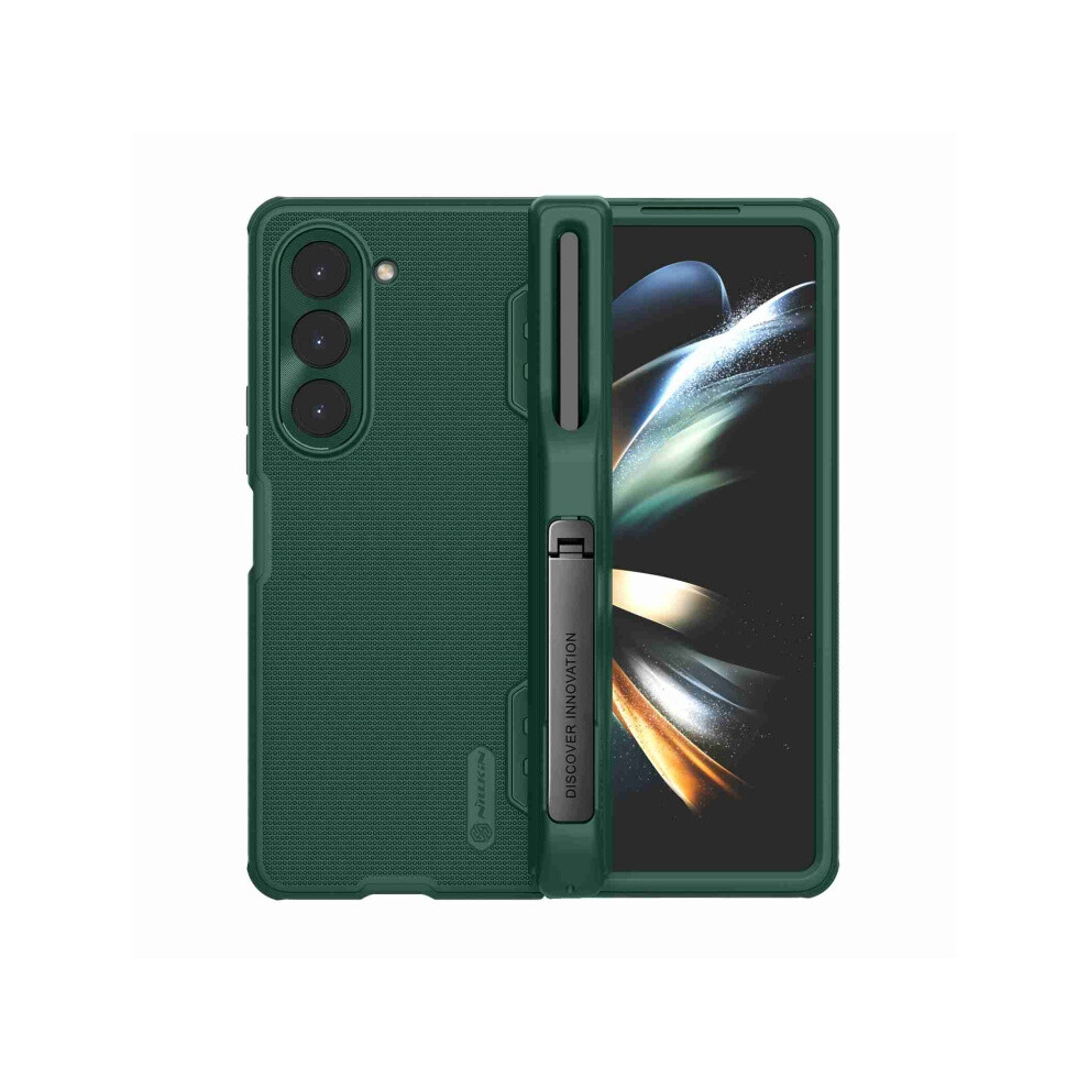 Compatible Gift Samsung Galaxy Z Fold5 Nillkin Frosted Fold Pc + Tpu Phone Case With Pen Slot(Green):For Samsung Galaxy Z Fold5 Green 8228616298914