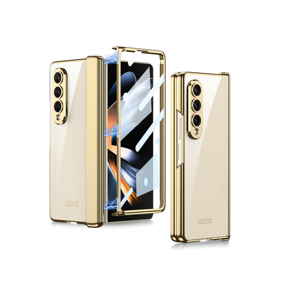 Gkk Magnetic Hinge Phantom Folding Phone Case Compatible Gift Samsung Galaxy Z Fold4 (Champagne ):Champagne Gold 4106343414217
