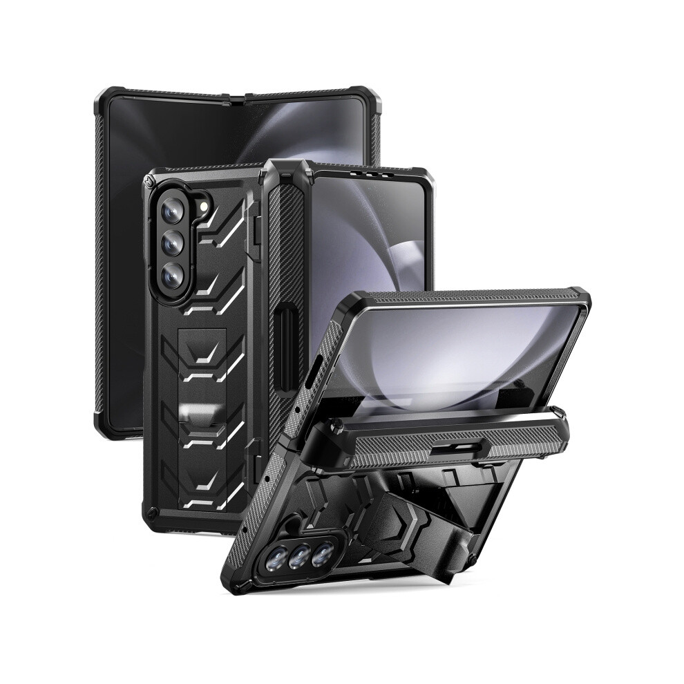 Compatible Gift Samsung Galaxy Z Fold5 5G Armored All-Inclusive Shockproof Folding Phone Case(Black):For Samsung Galaxy Z Fold5 5G Black 4106343414064