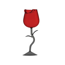 Sada 2 sklenic na víno ve tvaru růže – 280ml a 150ml