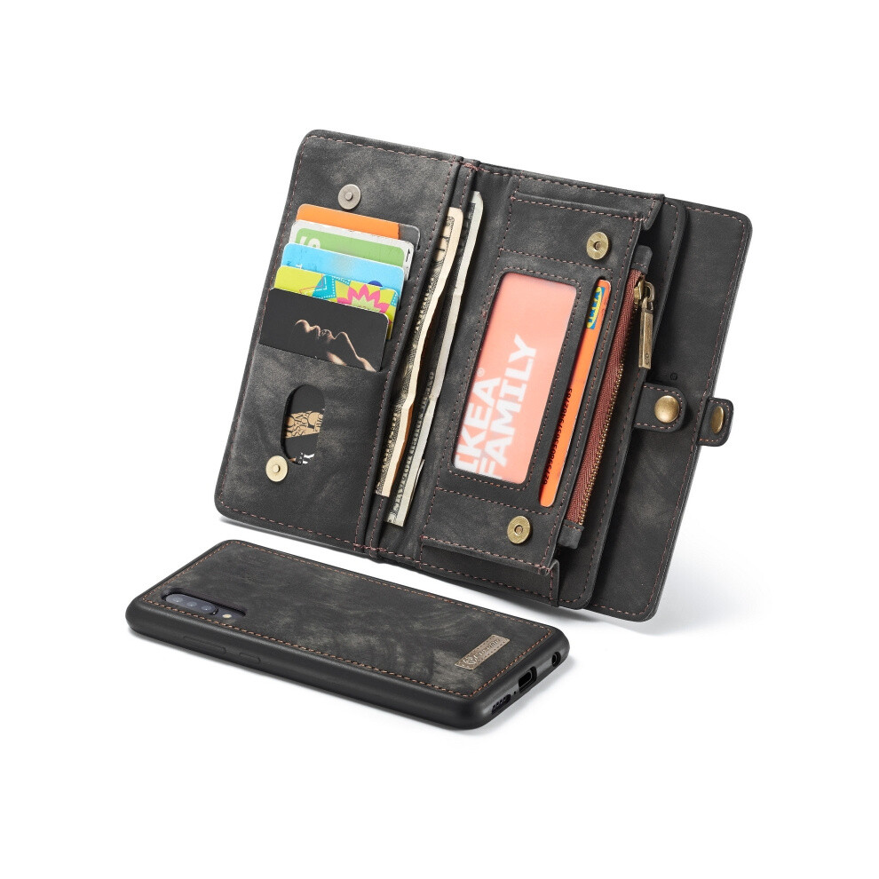 Caseme-008 Detachable Multifunctional Retro Frosted Horizontal Flip Leather Case Compatible Gift Galaxy A50, With Card Slot & Holder & Zipper Wallet 341875392877
