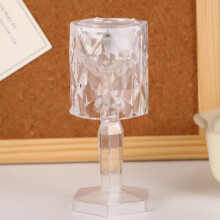 Lampada da tavolo in cristallo, lampada da scrivania piccola in plastica trasparente1