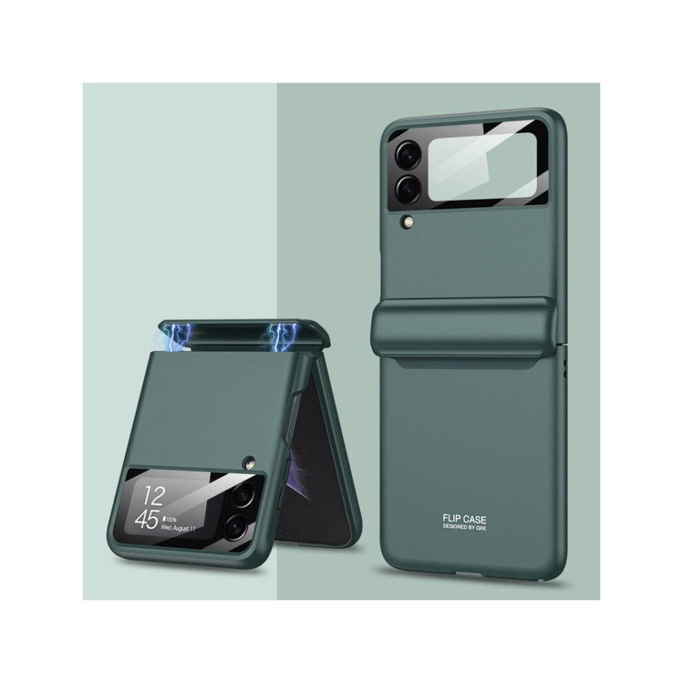 Gkk Magnetic Folding Full Coverage Case Compatible Gift Samsung Galaxy Z Flip3 5G (Green): Green 8235414201183