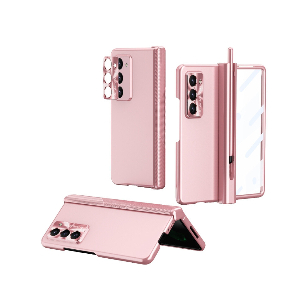 Compatible Gift Samsung Galaxy Z Fold5 Electroplating Hinged Folding Phone Case With S Pen Fold Edition(Pink):For Samsung Galaxy Z Fold5 Pink 4984195314110
