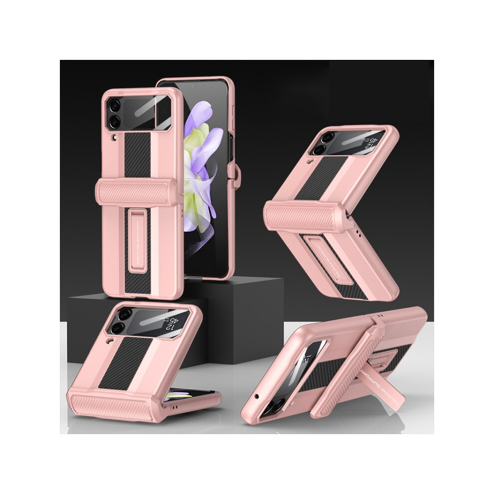 Compatible Gift Samsung Galaxy Z Flip4 Gkk Magnetic Fold Shockproof Protective Phone Case(Pink): Pink 3053159226002