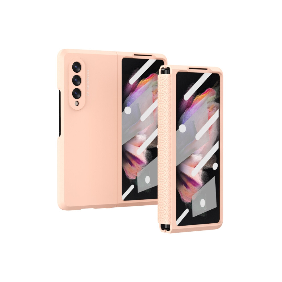Tpu Hinge Case Compatible Gift Samsung Galaxy Z Fold3 5G (Pink): Pink 7682067334125