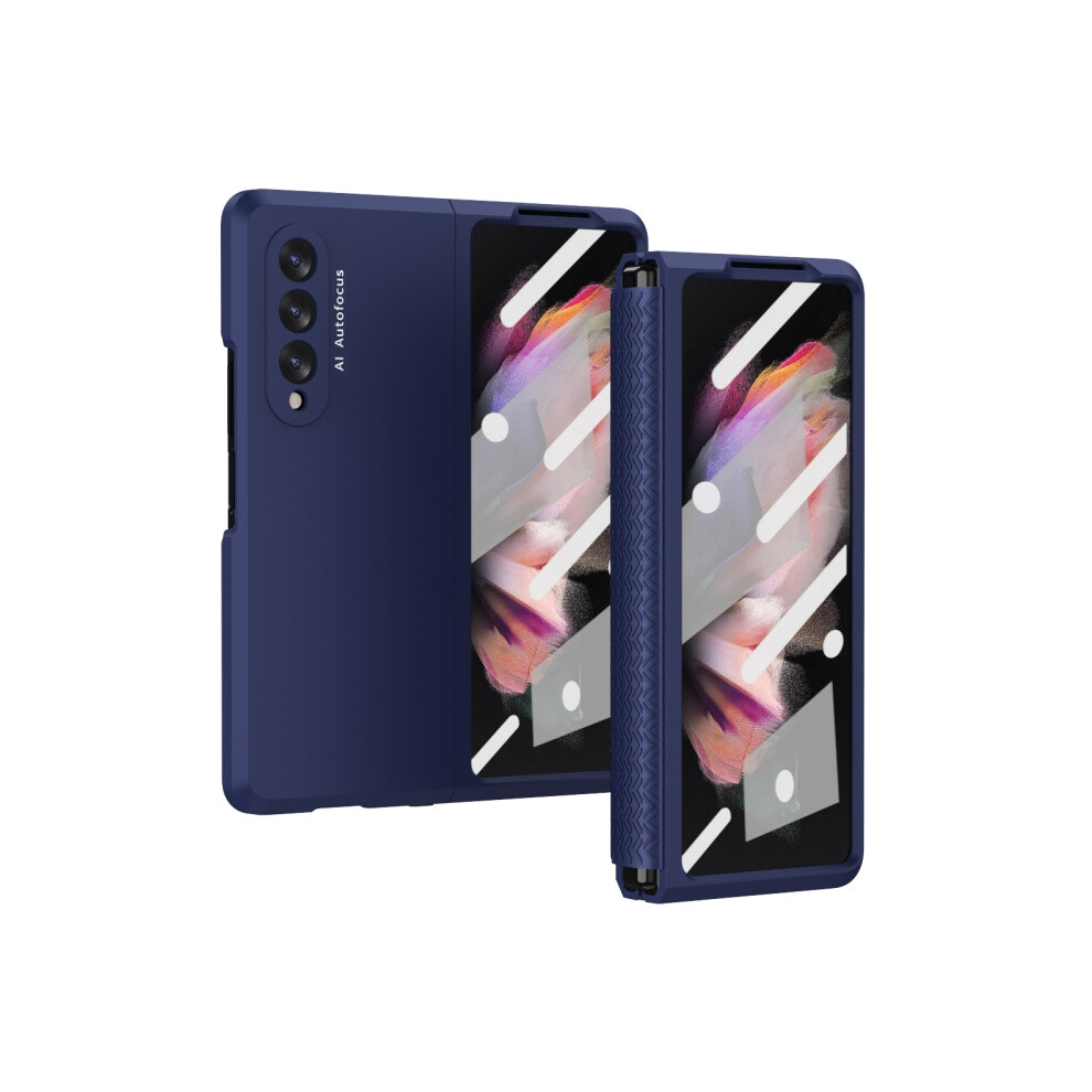 Tpu Hinge Case Compatible Gift Samsung Galaxy Z Fold3 5G (Blue): Blue 7682067334132