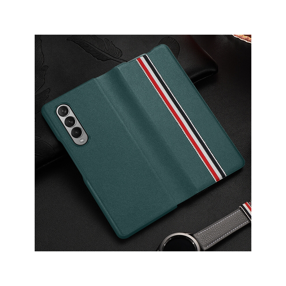 Premium Leather Folding Case (Green) Compatible Gift Samsung Galaxy Z Fold3 5G: Green 4906754169689
