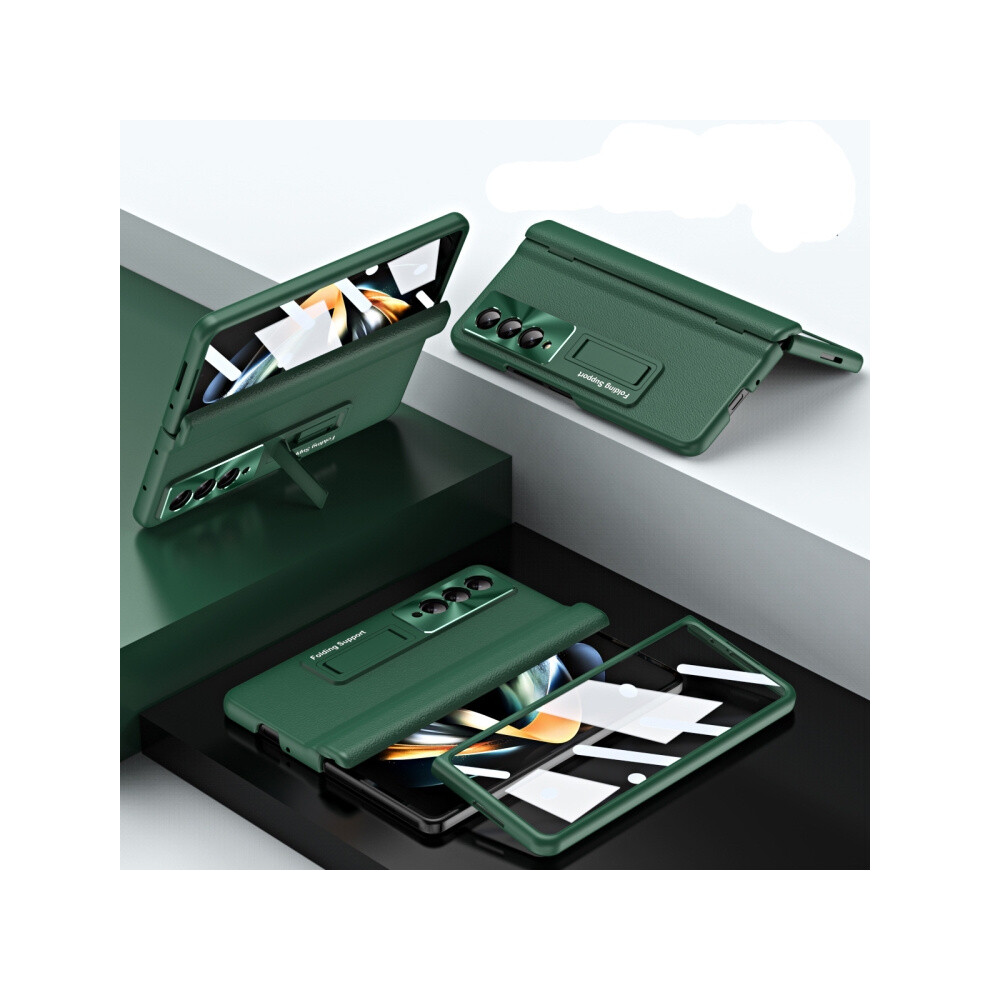 Integrated Hinge Full-Coverage Folding Phone Case Compatible Gift Samsung Galaxy Z Fold4 5G (Green): Green 7433040369111
