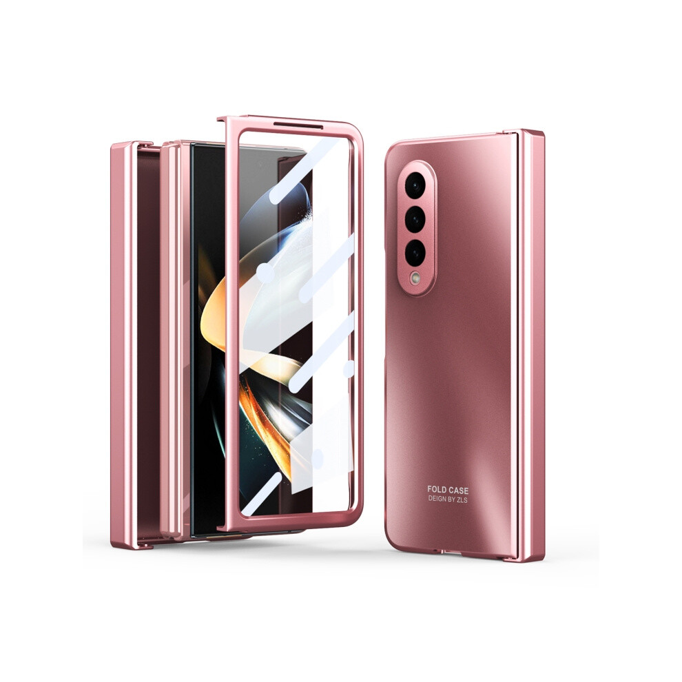 Rose Integrated Electroplated Folding Phone Case Compatible Gift Samsung Galaxy Z Fold4 5G Premium Series:for Samsung Galaxy Z Fold4 5G Gold 7634938127336