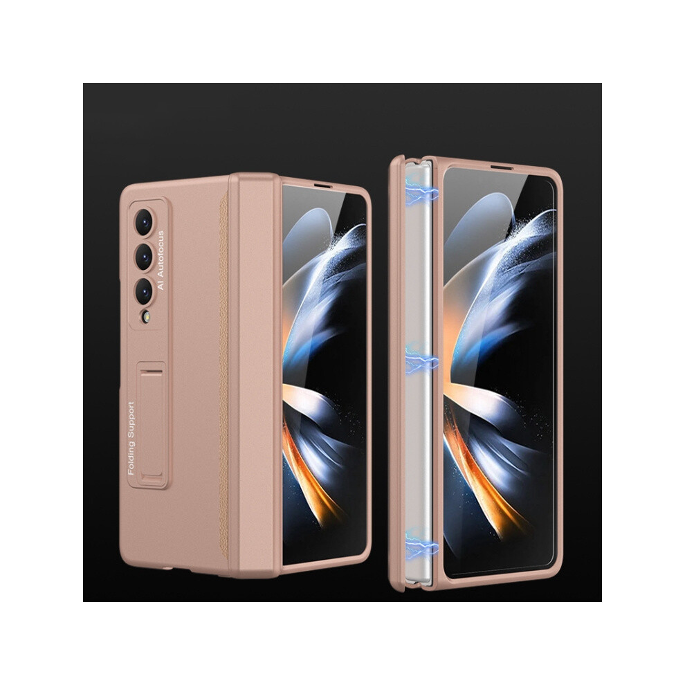 Gkk Magnetic Hinge Folding Full Coverage Phone Case Compatible Gift Samsung Galaxy Z Fold4 (Mystic ): Bronze/Golden 4908972321047