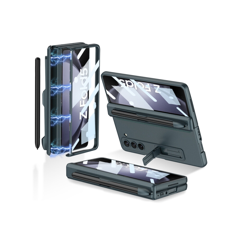 Gkk Magnetic Folding Full Coverage Phone Case Compatible Gift Samsung Galaxy Z Fold5 With Pen Slot (Empty Mountain ):For Samsung Galaxy Z Fold5 Green 4908972320699