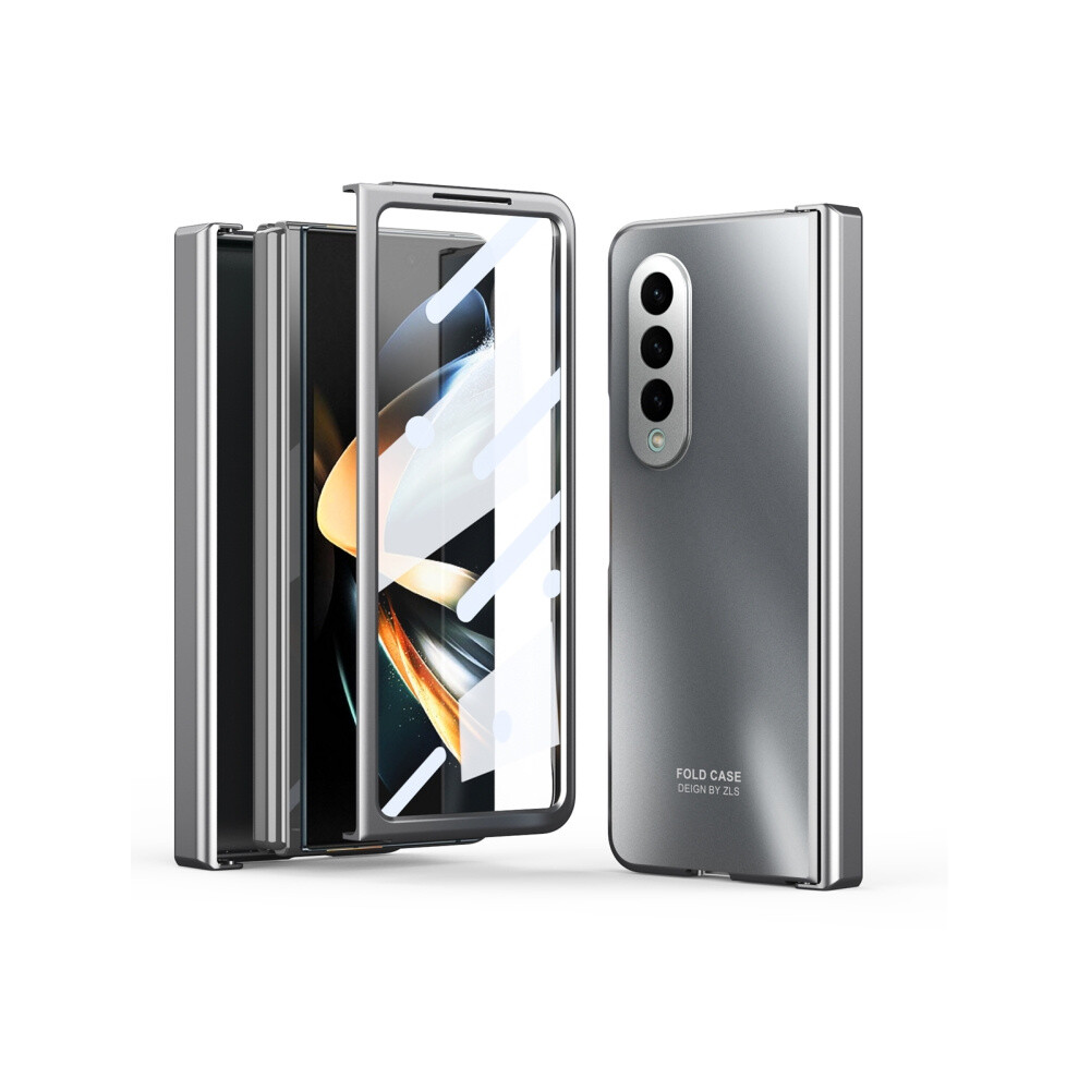 Compatible Gift Samsung Galaxy Z Fold4 5G Premium Series Integrated Electroplated Folding Phone Case (Elegant ):For Samsung Galaxy Z Fold4 5G Silver 7634938127343