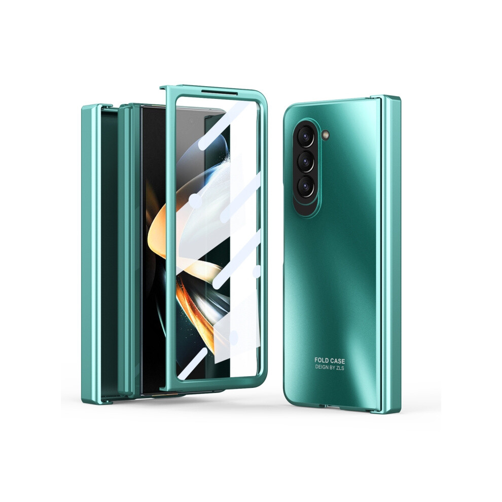 Compatible Gift Samsung Galaxy Z Fold5 Integrated Electroplating Folding All-Inclusive Phone Case(Green):For Samsung Galaxy Z Fold5 Green 7634938127312
