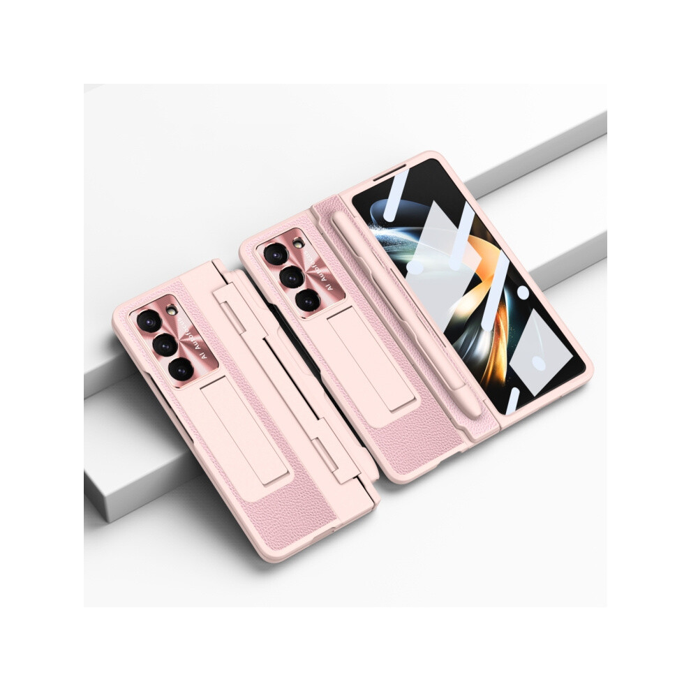 Compatible Gift Samsung Galaxy Z Fold5 5G Integrated Full Coverage Pen Slot Folding Phone Case With Stylus(Pink):For Samsung Galaxy Z Fold5 5G Pink 4552314290333