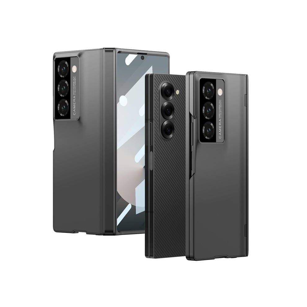 Gkk Integrated Magnetic Folding Hinge Cube Phone Case Compatible Gift Samsung Galaxy Z Fold6 (Cool ):For Samsung Galaxy Z Fold6 Black 5421786257511