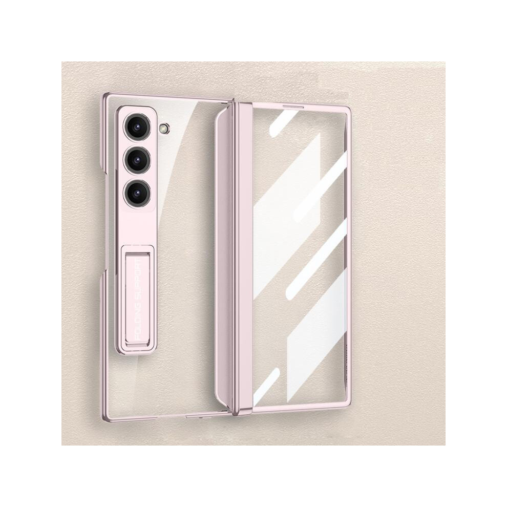 Compatible Gift Samsung Galaxy Z Fold6 Gkk Integrated Magnetic Phantom Hinge Phone Case With Holder(Pink):For Samsung Galaxy Z Fold6 Pink 5421786257788