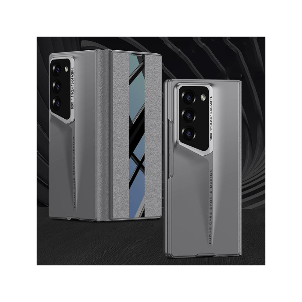 Compatible Gift Samsung Galaxy Z Fold6 Gkk Integrated Blade Flip Pu Phone Case(Grey):For Samsung Galaxy Z Fold6 Grey 5447759129623