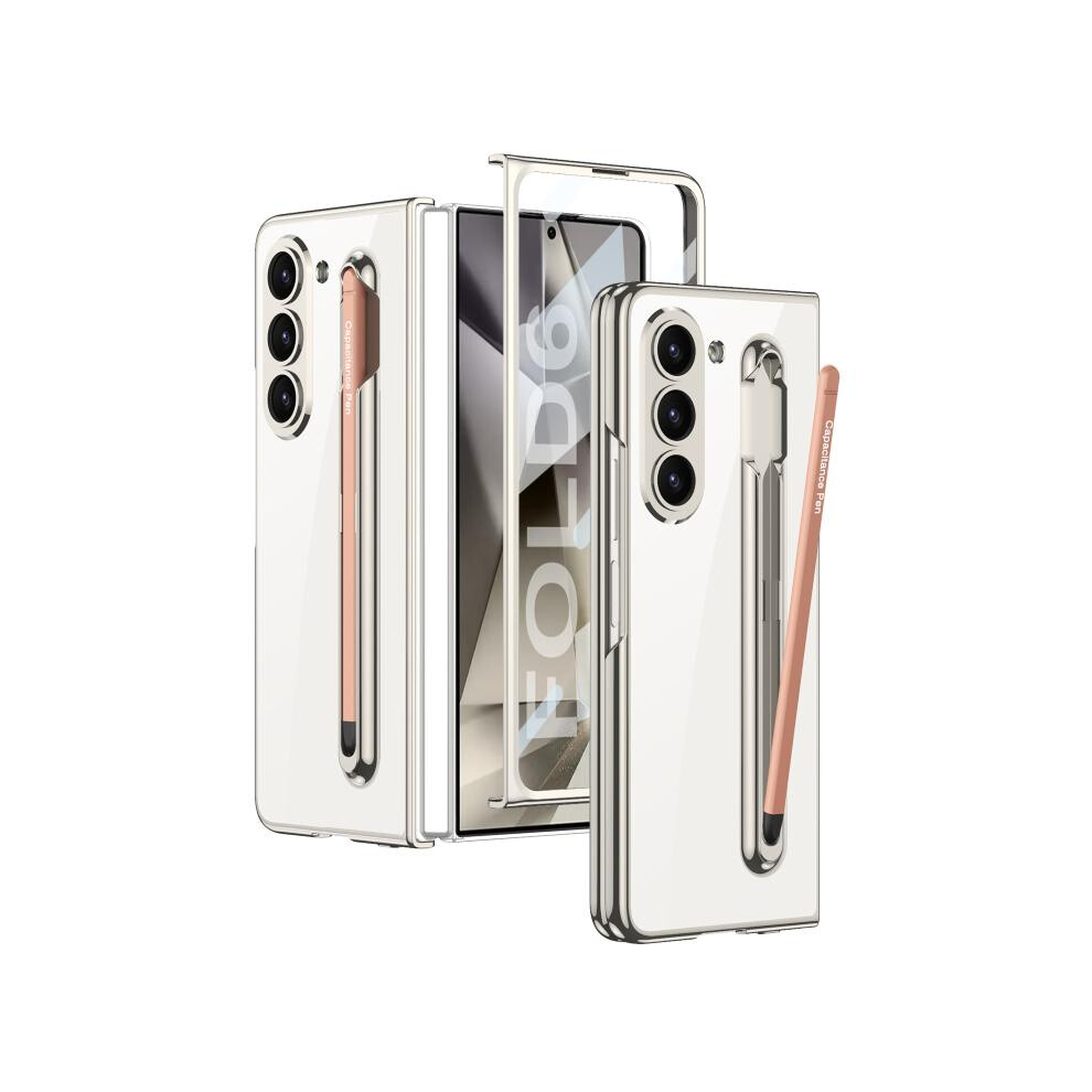 Gkk Integrated Case And Screen Protector Compatible Gift Samsung Galaxy Z Fold6 With Pen Slot (Titanium ):For Samsung Galaxy Z Fold6 Gray 4753601163778