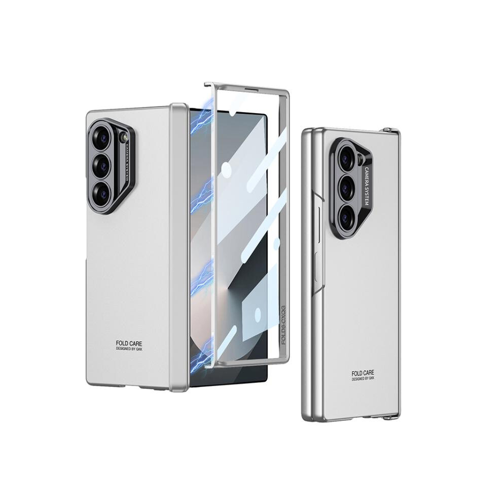Gkk Integrated Magnetic Folding Hinge Explorer Phone Case (Silver) Compatible Gift Samsung Galaxy Z Fold6:for Samsung Galaxy Z Fold6 Silver 5421786257757