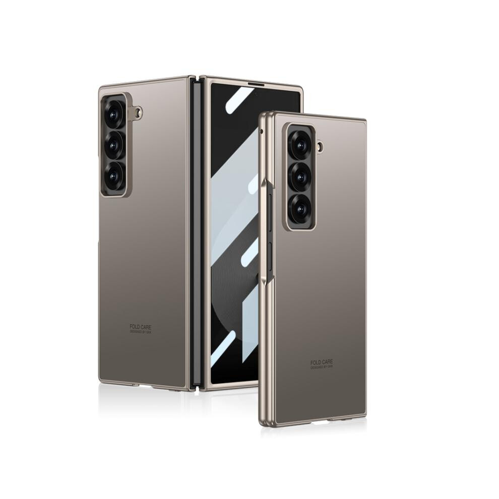 Compatible Gift Samsung Galaxy Z Fold6 Slim Gkk Integrated Ag Craft Skin Feel Full Coverage Phone Case(Titanium ):Titanium Gray 3581503314674