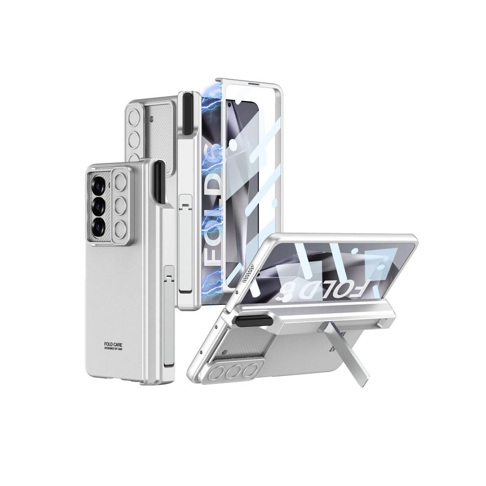 Compatible Gift Samsung Galaxy Z Fold6 Gkk Integrated Case And Screen Protector Magnetic Folding Hinge Sliding Window Stand Phone Case With Pen Case 5421786257627