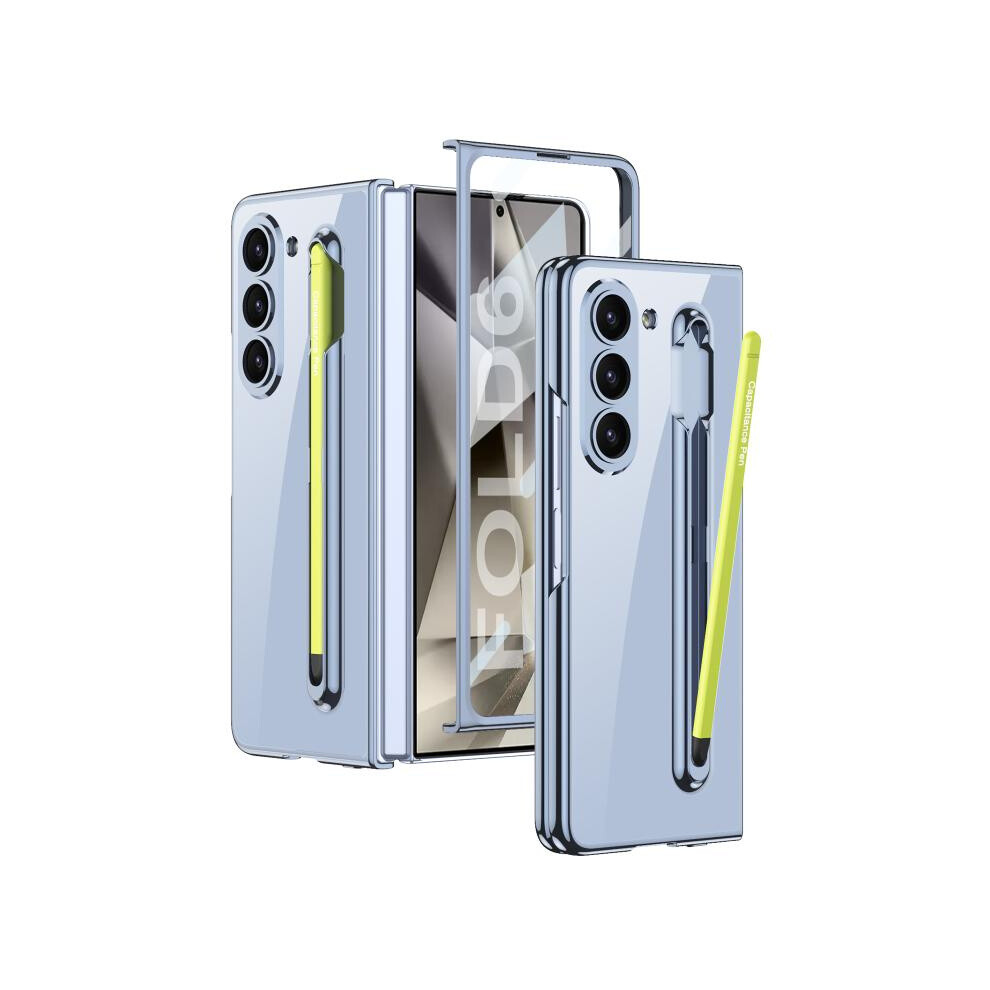 Compatible Gift Samsung Galaxy Z Fold6 Gkk Integrated Pc Phone Case With Pen Slot, Include Pen(Blue):For Samsung Galaxy Z Fold6 Blue 3175240381541