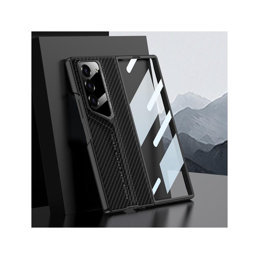 Gkk Integrated Leather Case Compatible Gift Samsung Galaxy Z Fold6 (Carbon Texture):For Samsung Galaxy Z Fold6 3175240381527