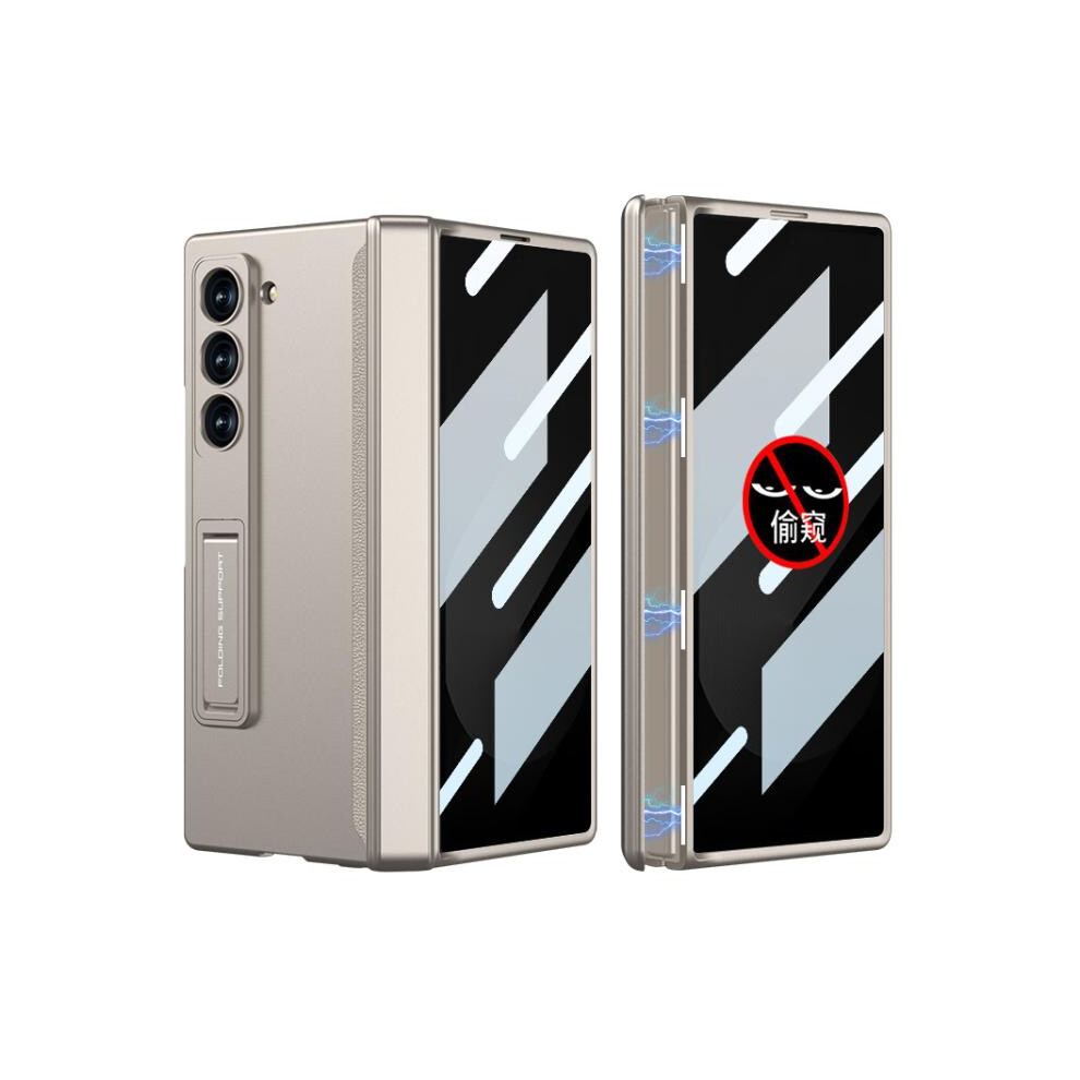 Gkk Integrated Privacy Magnetic Folding Phone Case Compatible Gift Samsung Galaxy Z Fold6 Slim (Titanium ):Titanium Gray 3581503314667