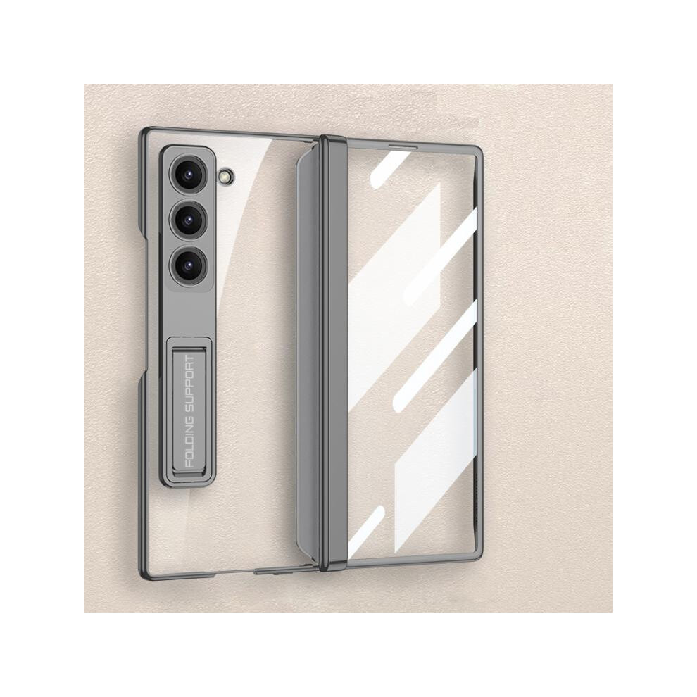 Gkk Integrated Magnetic Folding Phantom Phone Case With Stand Compatible Gift Samsung Galaxy Z Fold6 (Silver):For Samsung Galaxy Z Fold6 Silver 5421786257801