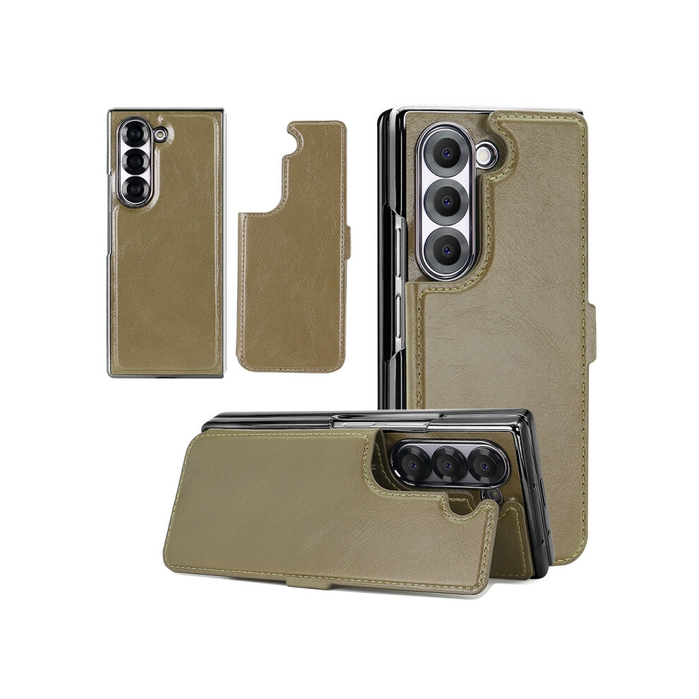 Compatible Gift Samsung Galaxy Z Fold6 Vietao Integrated Rfid Magsafe Detachable Pu Phone Case(Green):For Samsung Galaxy Z Fold6 Green 7056706125557