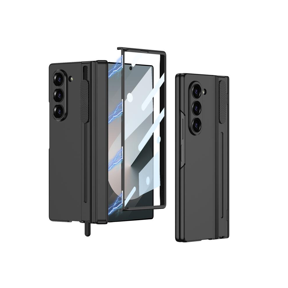 Gkk Integrated Case And Screen Protector Compatible Gift Samsung Galaxy Z Fold6, Magnetic Folding Hinge With Adjustable Settings And Pen Slot (Black) Black 3581503314353