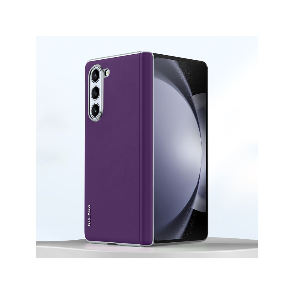 Sulada Elegant Series Liquid Leather Shockproof Phone Case Compatible Gift Samsung Galaxy Z Fold6 (Purple):For Samsung Galaxy Z Fold6 Purple 4117573160669