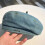 Béret en jean multi-usage, chapeau d'artiste à bords-bleu clair 5