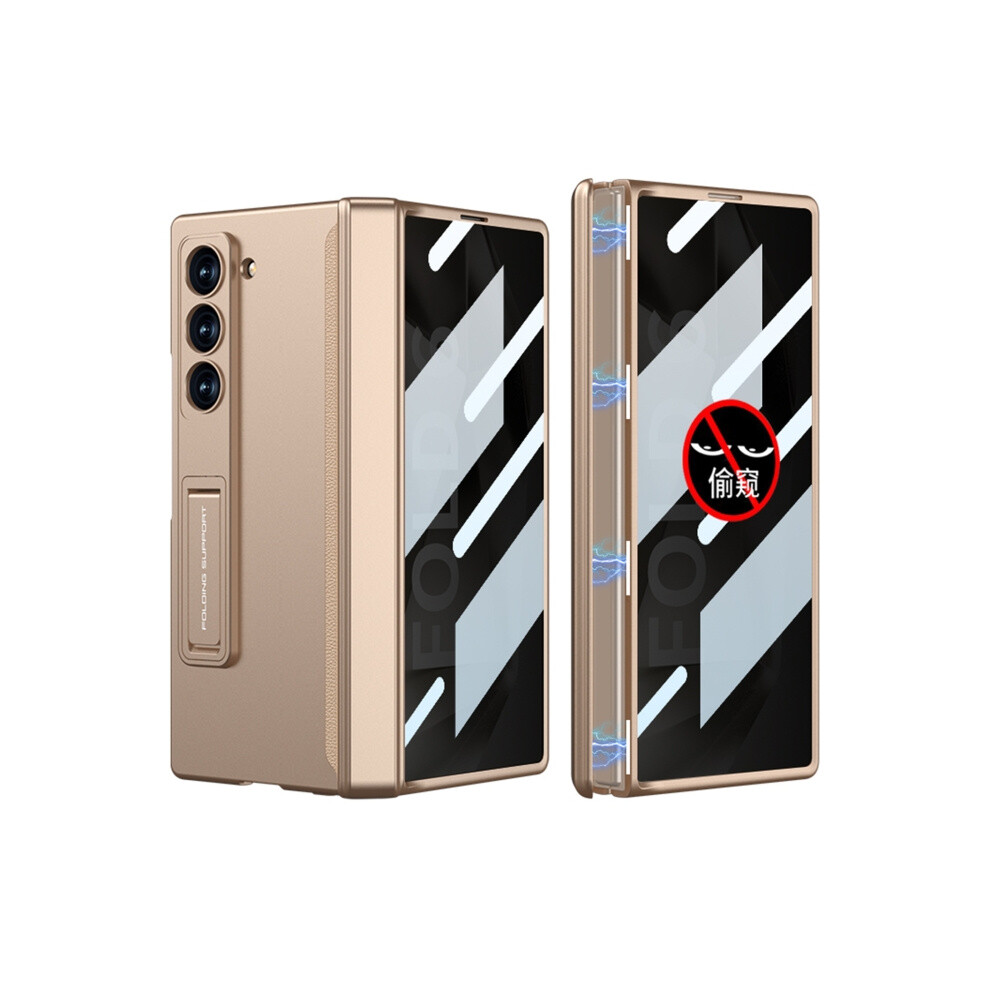 Gkk Integrated Privacy Magnetic Folding Phone Case Compatible Gift Samsung Galaxy Z Fold6 (Mystic ):For Samsung Galaxy Z Fold6 Bronze 4117573160744