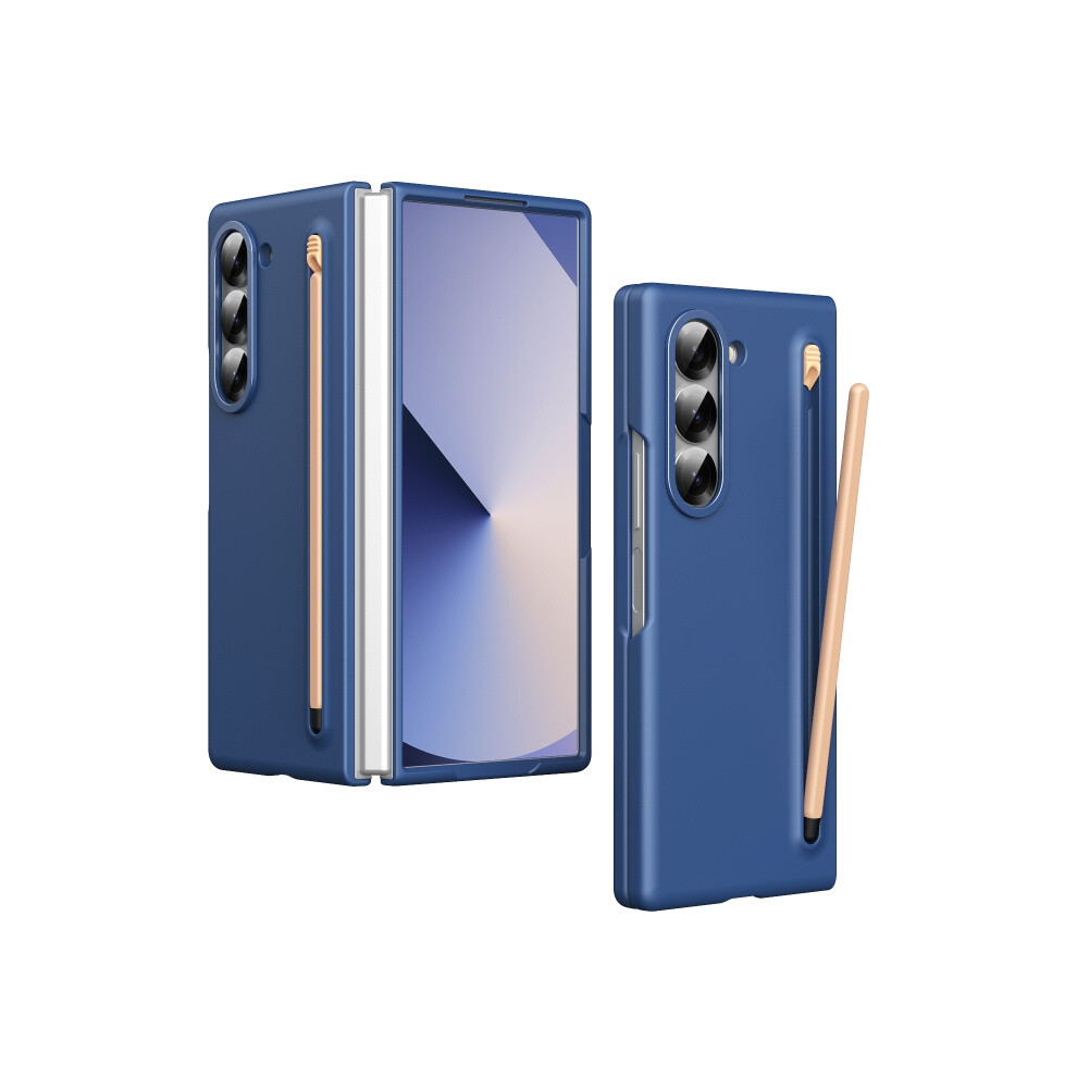 Skin-Friendly Folding Shockproof Phone Case Compatible Gift Samsung Galaxy Z Fold6 With Capacitive Stylus (Blue):For Samsung Galaxy Z Fold6 Blue 4313913176868