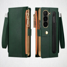 Vietao Elite Series Anti-Theft Wallet/Phone Case Compatible Gift Samsung Galaxy Z Fold5 (Green):For Samsung Galaxy Z Fold5