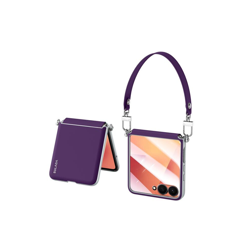 Sulada Elegant Series Liquid Leather Shockproof Phone Case (Purple) Compatible Gift Samsung Galaxy Z Flip7 5G:for Samsung Galaxy Z Flip7 5G Purple 4117573160652