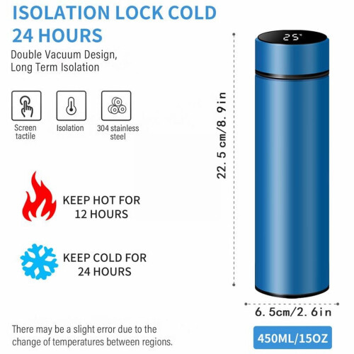 Bouteille d'eau 500 ml avec affichage LED de la température 2