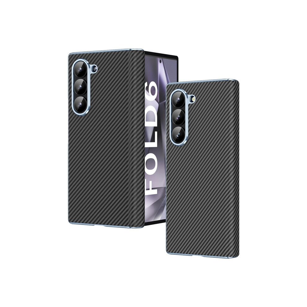 Compatible Gift Samsung Galaxy Z Fold5 5G Enamelled Carbon Fiber Textured Folding Phone Case With Hinge (Black):For Samsung Galaxy Z Fold5 5G Black 4404634209024