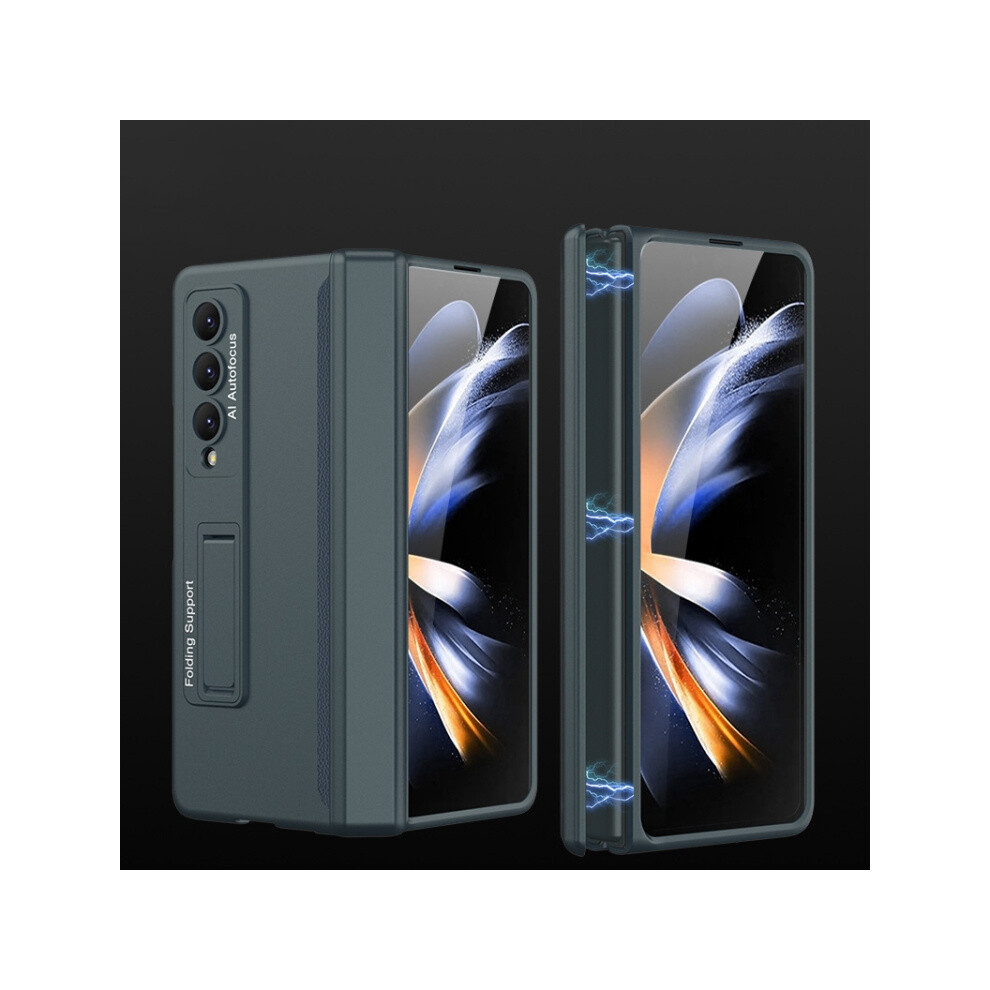 Gkk Magnetic Hinge Folding Full Coverage Phone Case Compatible Gift Samsung Galaxy Z Fold4 (Deep Sea ):Deep Sea Green 8303483114878