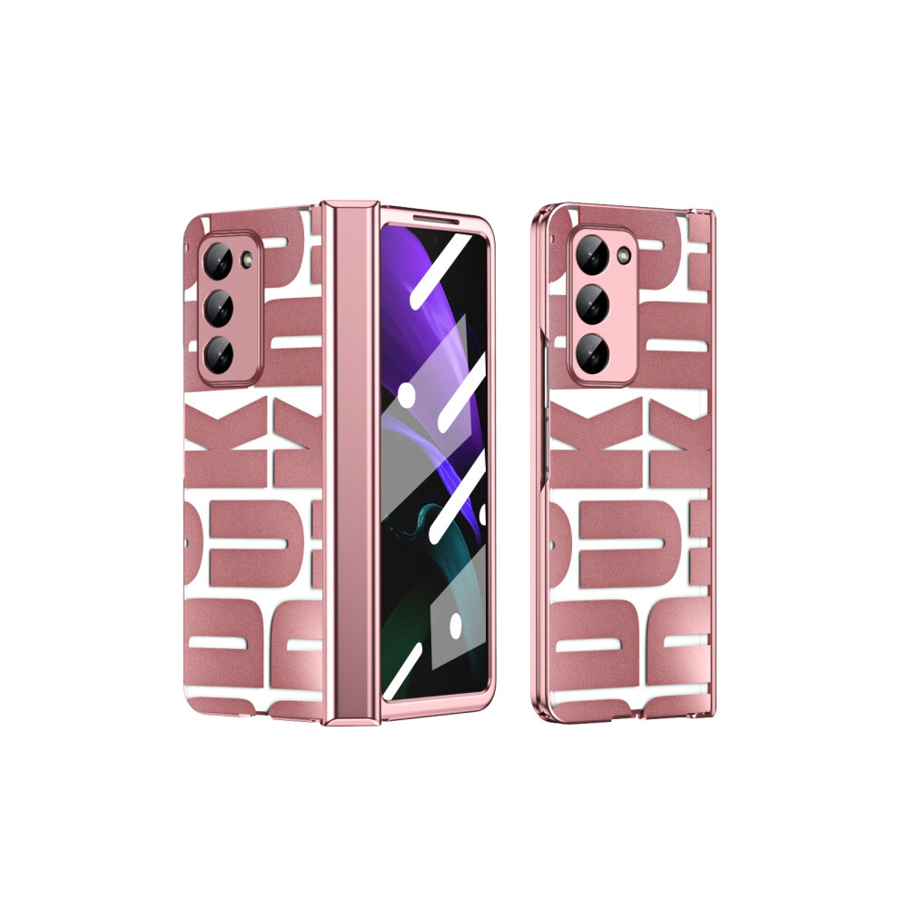 This Is A Trendy, All-In-One Electroplated Folding Phone Case With A Hinge Compatible Gift The Samsung Galaxy Z Fold2 5G (Rose ).:For Samsung Gal Gold 7634938127640