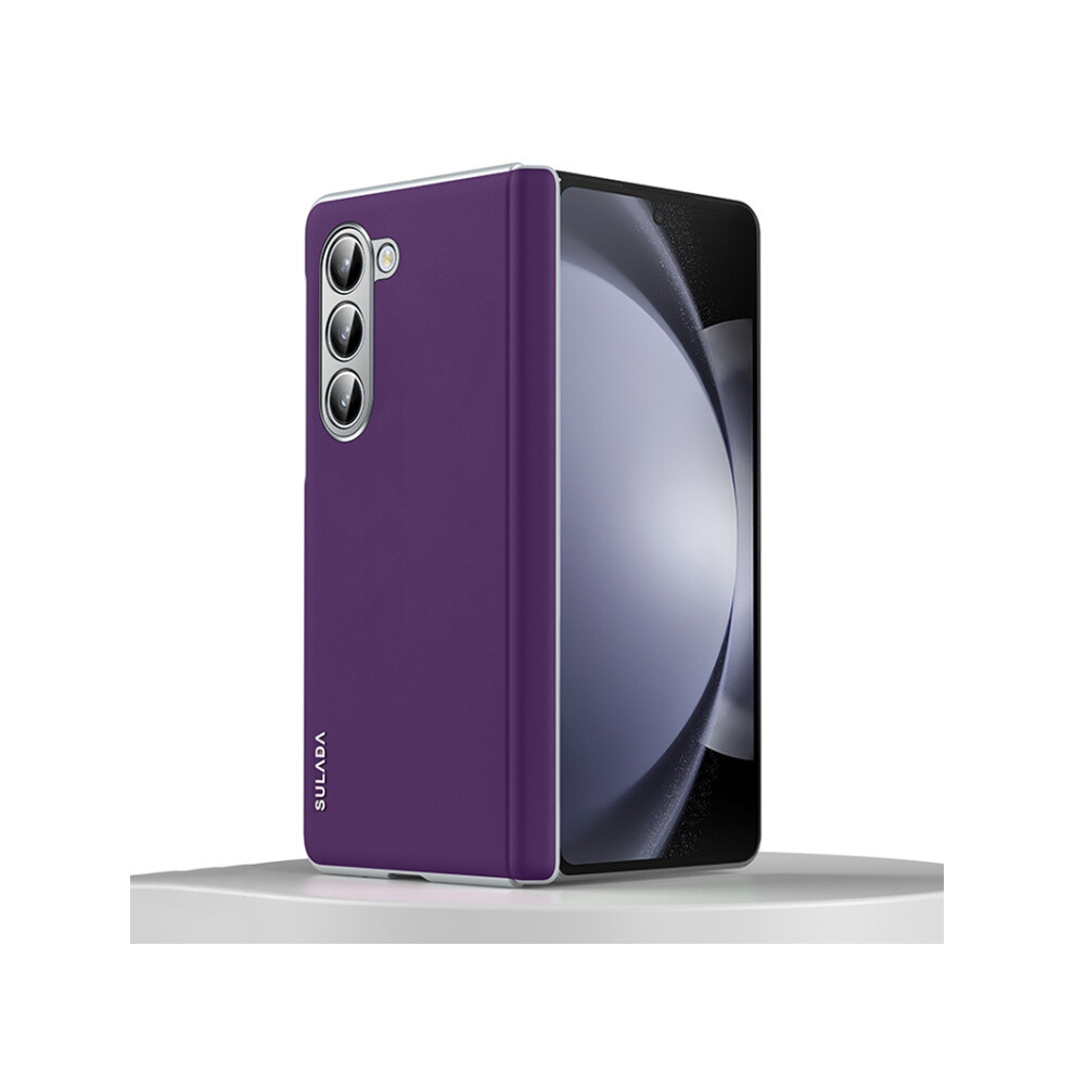 Sulada Elegant Series Liquid Leather Shockproof Phone Case Compatible Gift Samsung Galaxy Z Fold5 (Purple):For Samsung Galaxy Z Fold5 Purple 4117573160676