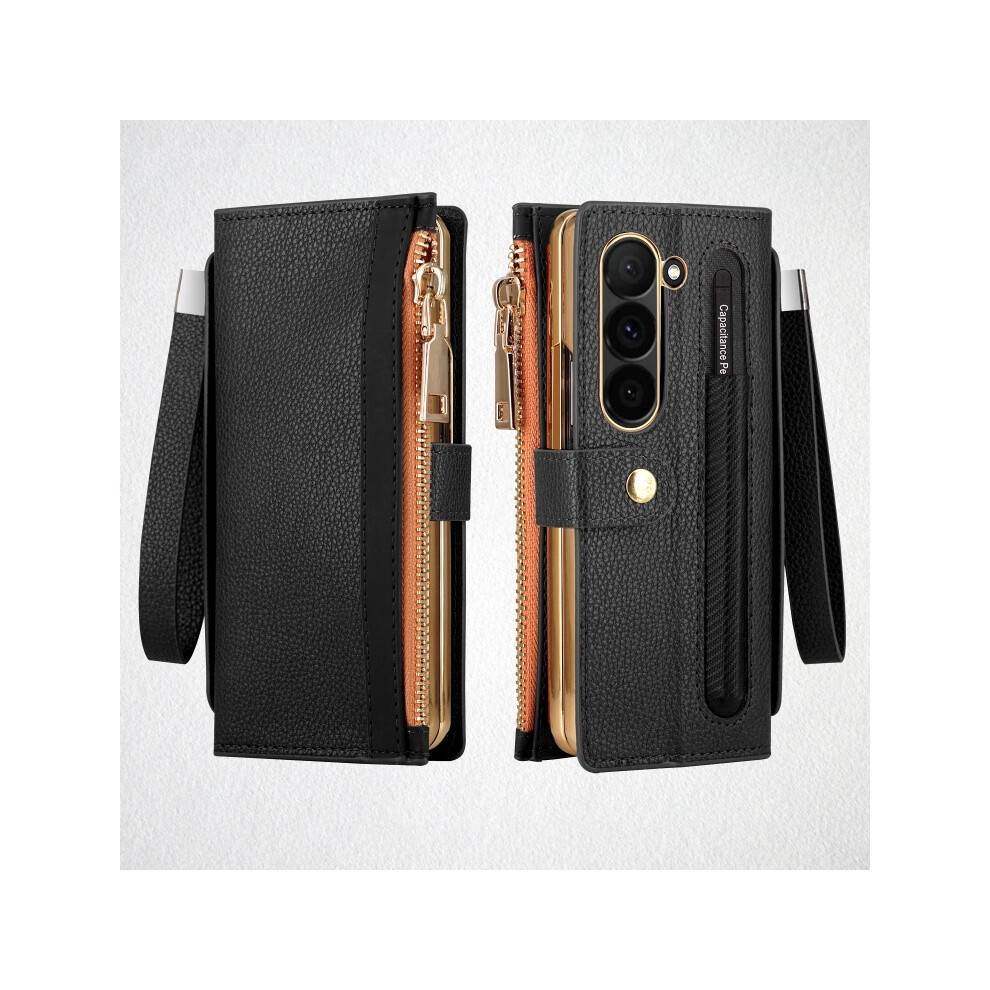 Vietao Elite Series Anti-Theft Wallet/Phone Case Compatible Gift Samsung Galaxy Z Fold5 (Black):For Samsung Galaxy Z Fold5 Black 355818193230