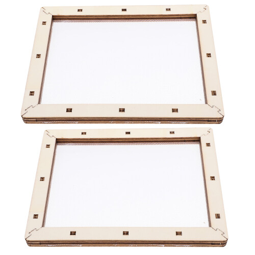 Paper Making Screen Mould with Wooden Frame 2 pcs 1