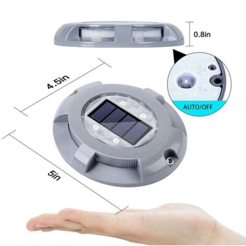 Ηλιακά φώτα κήπου, 4 τεμάχια 4 LED αδιάβροχα IP65 ηλιακά φώτα διαδρόμου για άκρη π 1