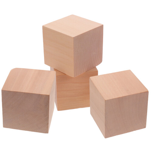 Uferdige trekubeblokker 6 cm 4-pakning 2